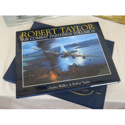 123 - 3 books: Robert Taylor 'Air Combat Paintings', Sam Willis 'Fighting Ships' & 'As Davidson 'Marine Ar... 