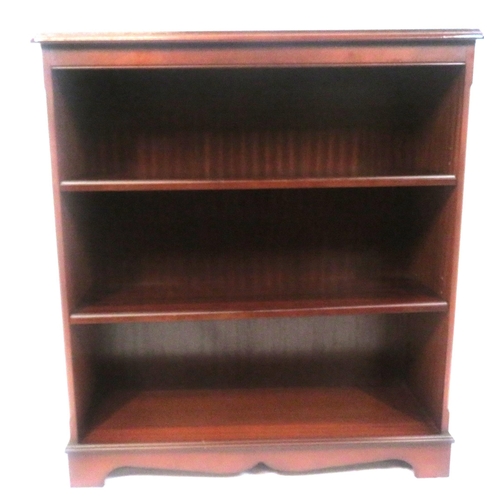 106 - Edwardian design open bookcase with adjustable shelving and bracket feet