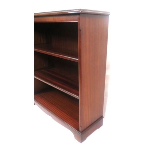 106 - Edwardian design open bookcase with adjustable shelving and bracket feet