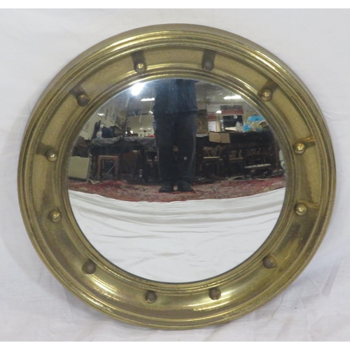 137 - Regency design gilt framed convex mirror with ball decoration