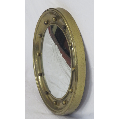 137 - Regency design gilt framed convex mirror with ball decoration