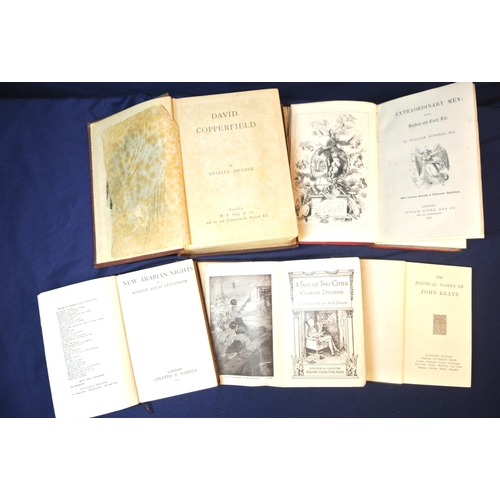 194 - Collection of old books, David Copperfield ,The Poetical Works of John Keats,A Tale of Two Cities Ch... 