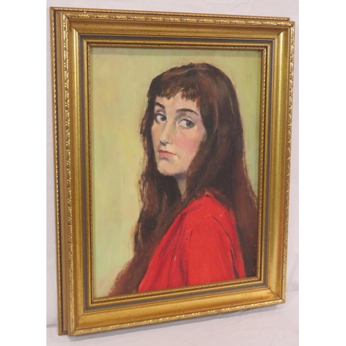 21 - Irish school 'Colleen' oil on board 37x27cm