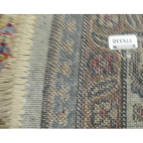 228 - Ivory ground full pile Kashmir carpet with all over Persian panel design 300cm  x 200 cm