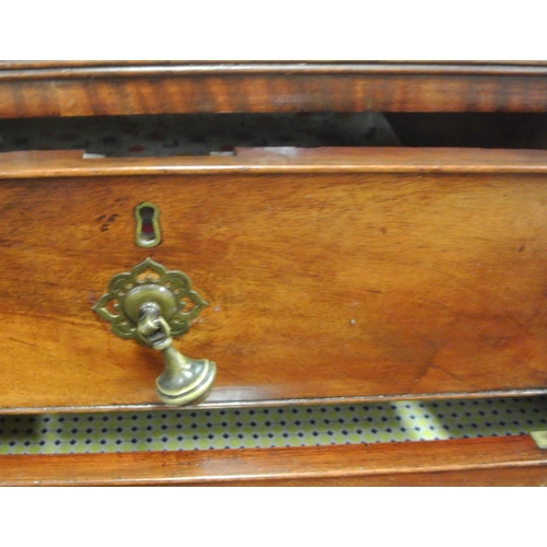 235 - Victorian mahogany chest of 2 short and 3 long drawers with shaped teardrop handles, reeded borders,... 