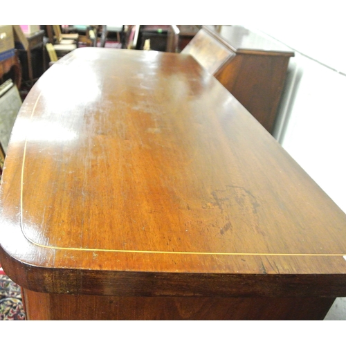 245 - Edwardian inlaid mahogany and walnut bowfront chest of 2 short and 3 long drawers with string inlay,... 