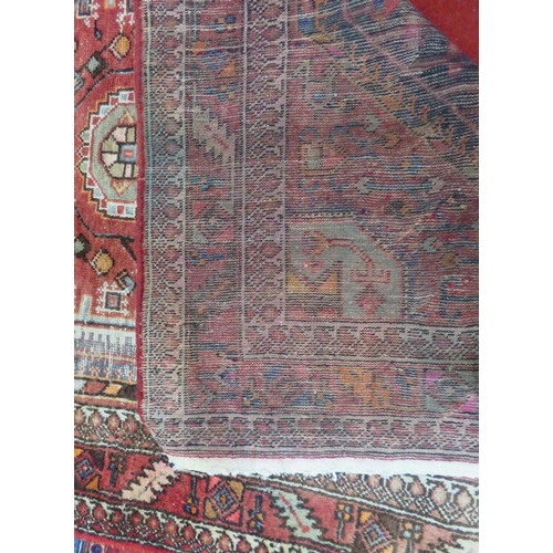 253 - Iranian Persian hearth rug with diamond decoration