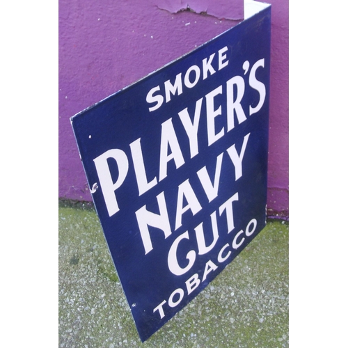 316 - 'Players Navy Cut Tobacco' double sided enamel advertising sign