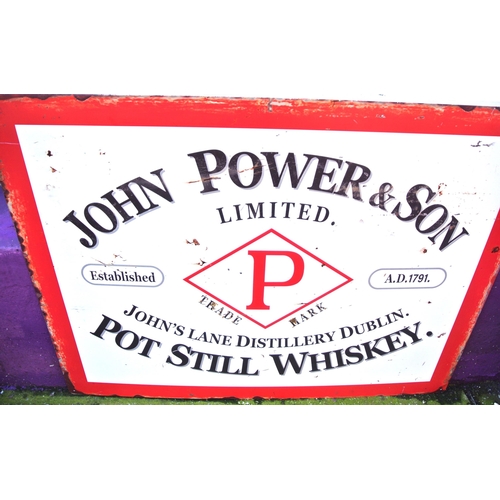 317 - 'John Power & Sons Pot still Whiskey' enamel advertising sign