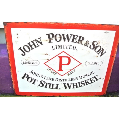 317 - 'John Power & Sons Pot still Whiskey' enamel advertising sign