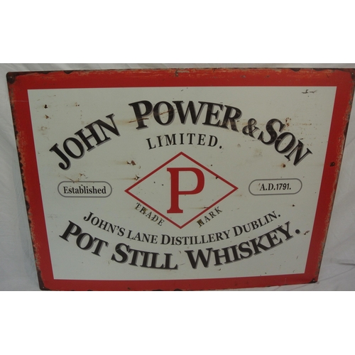 317 - 'John Power & Sons Pot still Whiskey' enamel advertising sign