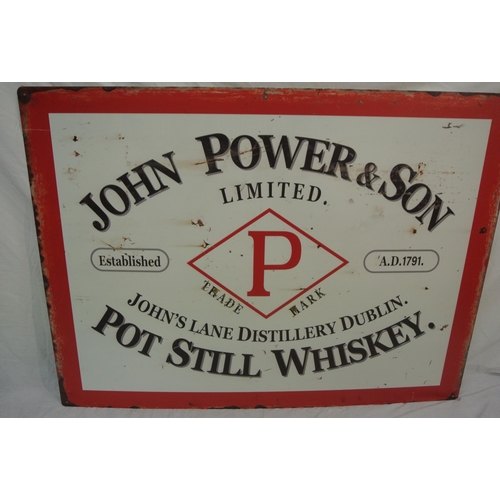 317 - 'John Power & Sons Pot still Whiskey' enamel advertising sign