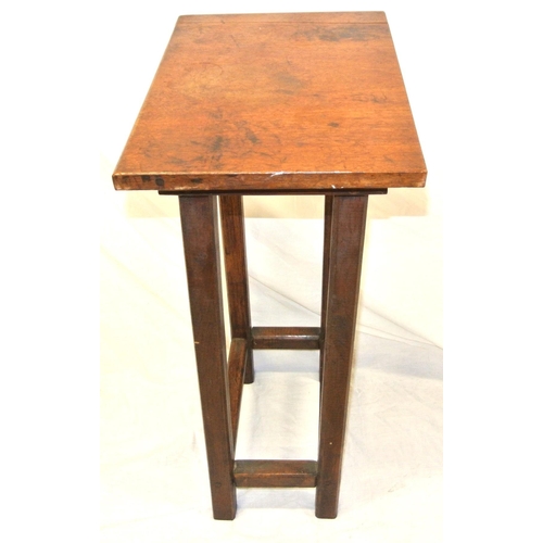 321 - Georgian style oblong occasional table on chamfered legs with stretchers