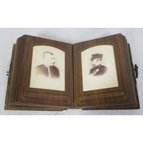 342 - Vintage family photograph album with clasp. Tufffield family connection