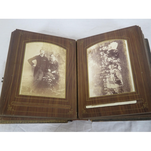 342 - Vintage family photograph album with clasp. Tufffield family connection