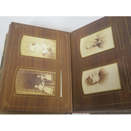 342 - Vintage family photograph album with clasp. Tufffield family connection