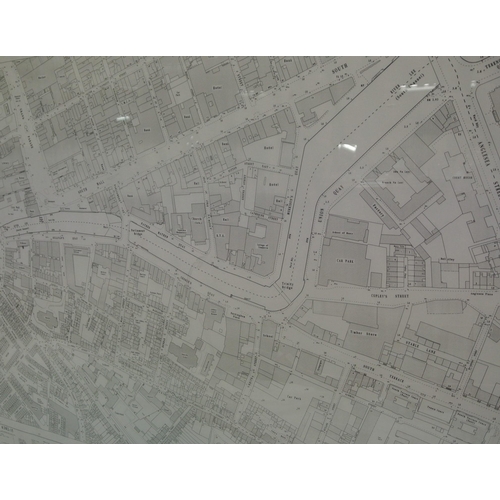 35 - Framed Ordnance Survey Map of Cork City 75x90cm