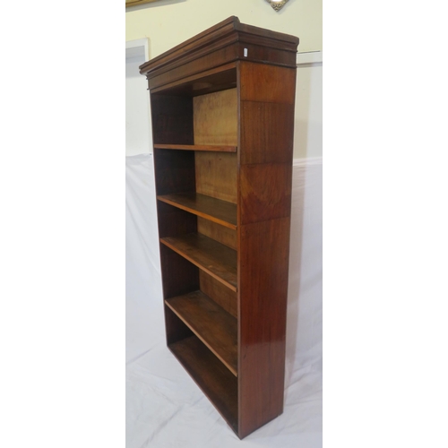 350 - Edwardian style tall open bookcase with adjustable shelving