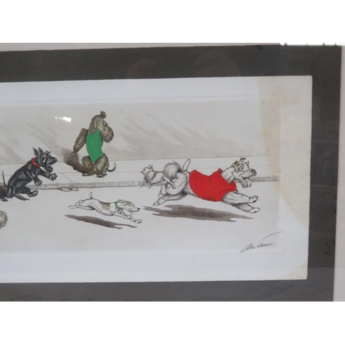 39 - Boris O'Klein 'Reviens Chouquette' etching 17x44cm signed