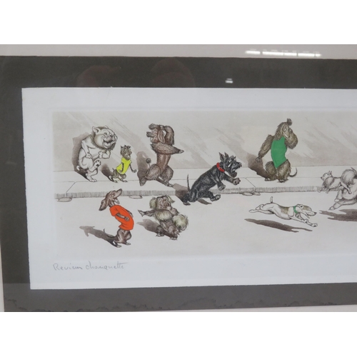 39 - Boris O'Klein 'Reviens Chouquette' etching 17x44cm signed