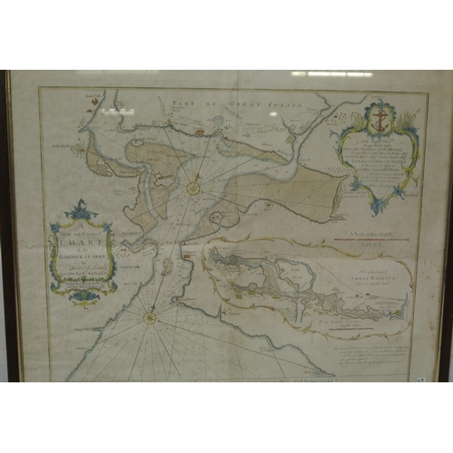 43 - 'A New and Correct Chart of the Harbour of Corke' Rev J Lindsay 42x52cm