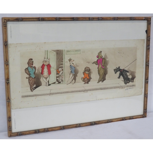 44 - Boris O'Klein 'Hotel de la Gare' lithograph 21x50cm signed