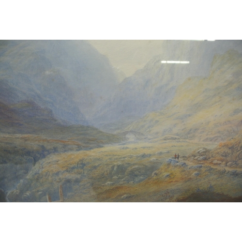 54 - Henry Albert Hartland 'Highland scene with sheep' watercolour 60x92cm signed