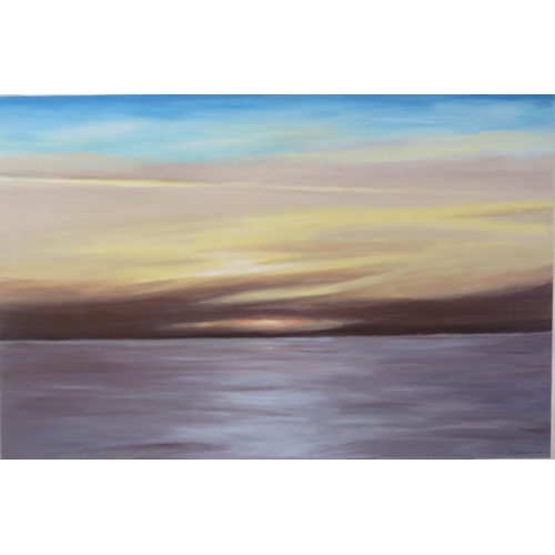 57 - Maggie Dimmock 'Seascape no 2' oil on canvas 80x120cm signed