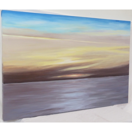 57 - Maggie Dimmock 'Seascape no 2' oil on canvas 80x120cm signed