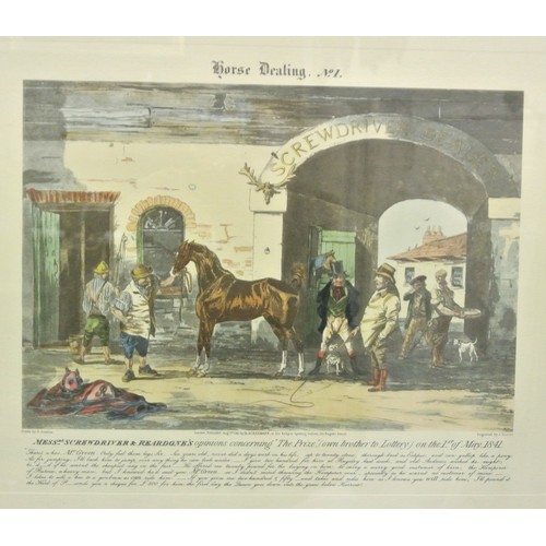 41 - R Scanlan 'Horse Dealing No1 & No2' pair of prints 30x40cm each