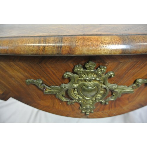 185 - Louis XV inlaid and crossbanded walnut and rosewood occasional table with serpentine shaped sides, o... 