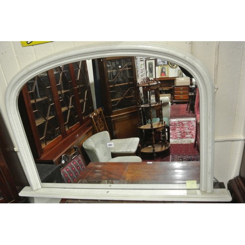 297 - Victorian style painted domed overmantle mirror