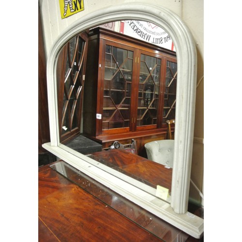 297 - Victorian style painted domed overmantle mirror