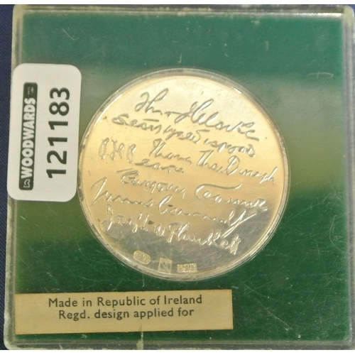 198 - Irish Silver Golden Jubilee commemorative medal '1916-1966' by O'Connor, Dublin, in case