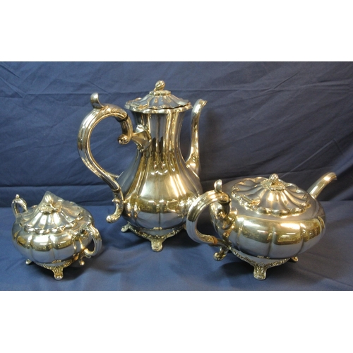 20 - Silverplated 3 piece tea service by Viners of Sheffield