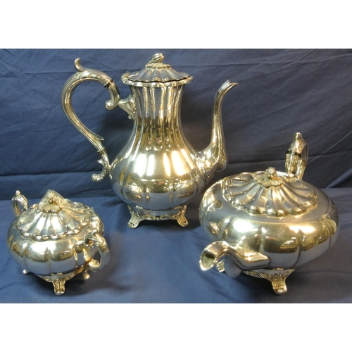 20 - Silverplated 3 piece tea service by Viners of Sheffield