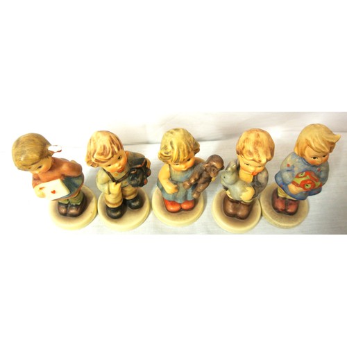 45 - 5 Hummell figures of children, by Goebel, Germany