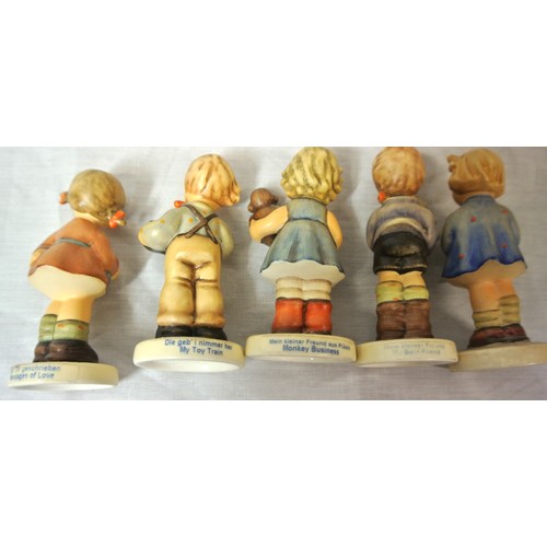 45 - 5 Hummell figures of children, by Goebel, Germany