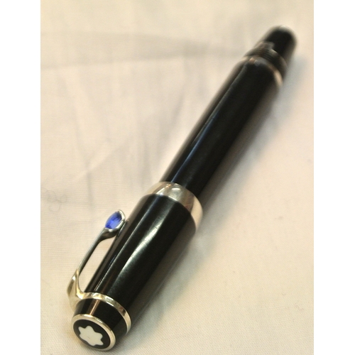 156 - Montblanc Boheme Bleu Fountain Pen, with twist cover, 13.5cm