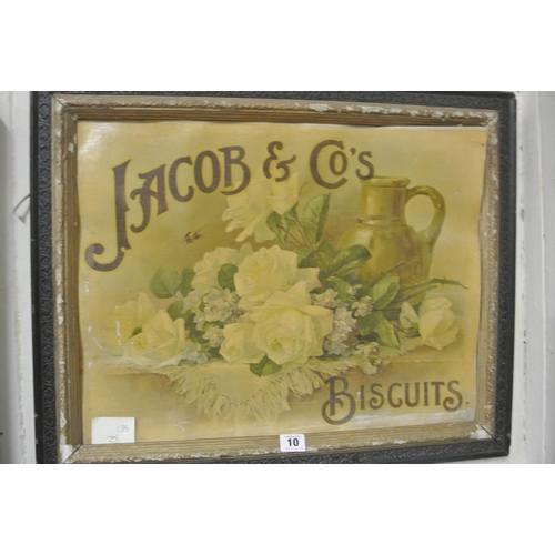 10 - Vintage 'Jacob & Co's biscuits' advertising sign 38x50cm