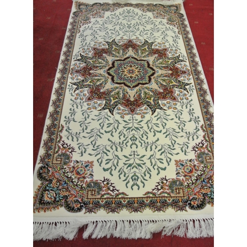 139 - Pair of fine woven full pile Iranian rugs with unique medallion design 210 x100  X 2