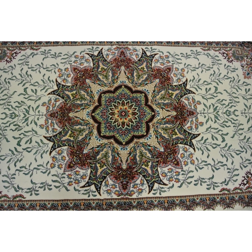 139 - Pair of fine woven full pile Iranian rugs with unique medallion design 210 x100  X 2