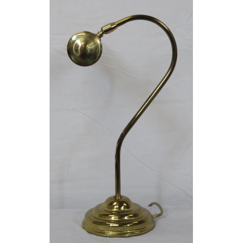 174 - Ornate brass desk lamp with round shaped base