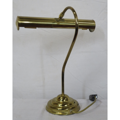 174 - Ornate brass desk lamp with round shaped base