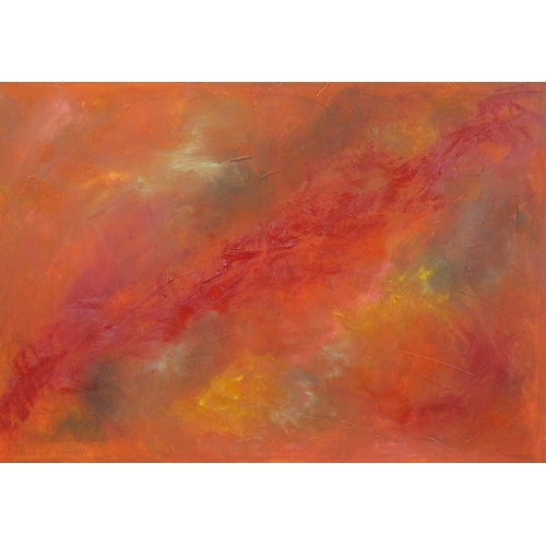 18 - Cahill O'Connor 'Red Mist' oil on canvas, 88x98cm, signed