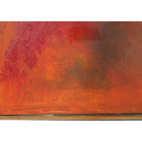 18 - Cahill O'Connor 'Red Mist' oil on canvas, 88x98cm, signed