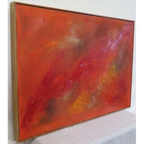 18 - Cahill O'Connor 'Red Mist' oil on canvas, 88x98cm, signed