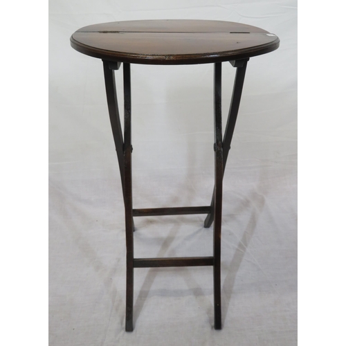 191 - Edwardian style folding occasional table with round top and shaped legs