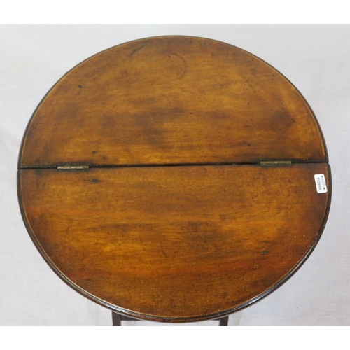 191 - Edwardian style folding occasional table with round top and shaped legs