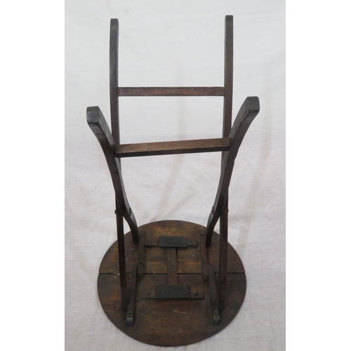 191 - Edwardian style folding occasional table with round top and shaped legs